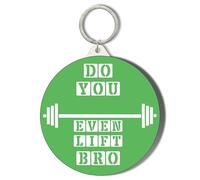 Gift Insanity GYM BODYBUILDING - DO YOU EVEN LIFT BRO - GREEN BACKGROUND - 45mm Short Chain Mirror Keyring
