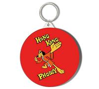 Gift Insanity HONG KONG FUEY FIGHTING STANCE RED BACKGROUND LARGE 58mm ROUND KEYRING