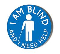 Gift Insanity I AM BLIND AND NEED HELP 38mm Small Novelty Badge