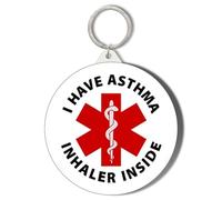 Gift Insanity I HAVE ASTHMA INHALER INSIDE 45mm Short Chain Mirror Keyring