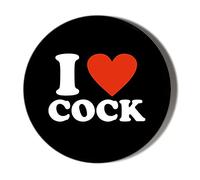 Gift Insanity I LOVE COCK 38mm Small Novelty Badge