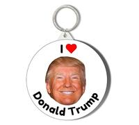 Gift Insanity I Love Donald Trump - Red Heart - 58MM KEYRING