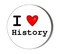 Gift Insanity I LOVE HISTORY 38mm Small Novelty Badge