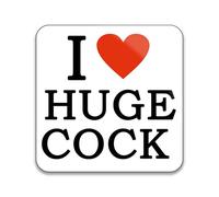 Gift Insanity I Love Huge Cock 55mm x 55mm Square Fridge Magnet