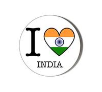 Gift Insanity I LOVE INDIA FLAG HEART SHAPED DESIGN 45mm NOVELTY BADGE