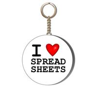 Gift Insanity I LOVE SPREADSHEETS 58mm CHAIN KEYRING BOTTLE OPENER