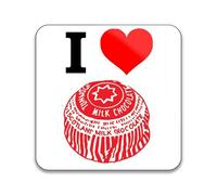 Gift Insanity I Love Tunnocks Tea Cakes 55mm x 55mm Square Badge