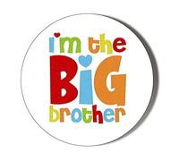 Gift Insanity I'M THE BIG BROTHER MULTICOLOUR LETTERS 77mm Novelty Badge