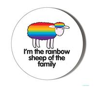 Gift Insanity I'M THE RAINBOW SHEEP OF THE FAMILY 45mm Novelty Badge