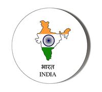 Gift Insanity INDIA FLAG MAPPED 38mm Small Novelty Badge