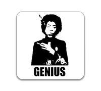 Gift Insanity Jimi Hendrix Genius 55mm x 55mm SQUARE MAGNET
