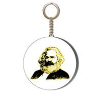 Gift Insanity KARL MARX RETRO IMAGE 45mm LONG CHAIN KEYRING BOTTLE OPENER