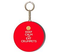 Gift Insanity KEEP CALM AND EAT CRUMPETS 58mm KEYRING BOTTLE OPENER