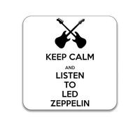 Gift Insanity Keep Calm And Listen To Led Zeppelin 55mm x 55mm SQUARE BADGE