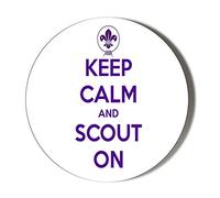 Gift Insanity KEEP CALM AND SCOUT ON 58mm Novelty Badge