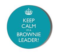 Gift Insanity KEEP CALM I'M A BROWNIE LEADER GREEN 45mm Novelty Badge