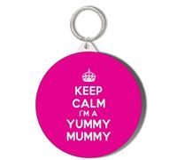 Gift Insanity KEEP CALM I'M A YUMMY MUMMY 45mm Short Chain Mirror Keyring