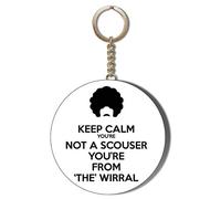 Gift Insanity KEEP CALM YOU'RE NOT A SCOUSER YOU'RE FROM 'THE' WIRRAL 58mm Long Chain KEYRING BOTTLE OPENER
