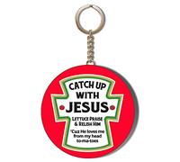 Gift Insanity KETCHUP JESUS BOTTLE 58mm KEYRING BOTTLE OPENER