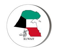 Gift Insanity KUWAIT FLAG MAPPED 38mm Small Novelty Badge