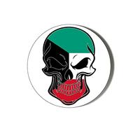 Gift Insanity KUWAIT FLAG SKULL SHAPE 38mm NOVELTY BADGE