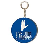Gift Insanity LIVE LONG AND PROSPER BLUE 58mm CHAIN KEYRING BOTTLE OPENER