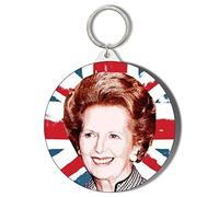 Gift Insanity MARGARET THATCHER ON UNION JACK 45mm Keyring