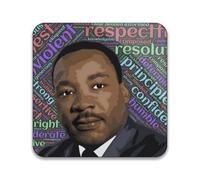 Gift Insanity Martin Luther King Multi Quote Collage 55mm x 55mm Square Fridge Magnet