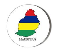 Gift Insanity MAURITIUS FLAG MAPPED 58mm Large Fridge Magnet