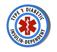 Gift Insanity MEDICAL ALERT DIABETES TYPE 1 INSULIN DEPENDENT 45mm SUPER SAFE CLIP BADGE