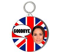 Gift Insanity MEGHAN MARKLE FACE ON UNION JACK GOODBYE 45mm Keyring