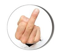 Gift Insanity MIDDLE FINGER SALUTE 45mm novelty badge
