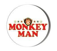 Gift Insanity MONKEY MAN WHITE 77mm Novelty Badge