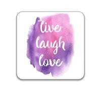 Gift Insanity Motivational Quote Live Love Laugh 55mm x 55mm Square Fridge Magnet