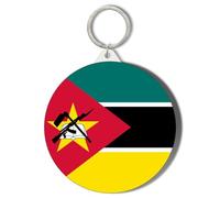 Gift Insanity MOZAMBIQUE FLAG 45mm Short Chain Mirror Keyring