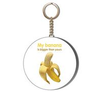 Gift Insanity MY BANANA IS BIGGER THAN YOURS 58mm Long Chain KEYRING BOTTLE OPENER