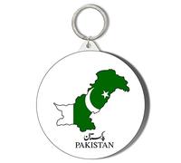 Gift Insanity PAKISTAN FLAG MAP 45mm SMALL KEYRING