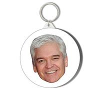 Gift Insanity Phillip Schofield face 45mm Short Chain Mirror Keyring