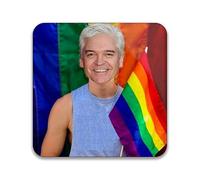 Gift Insanity Phillip Schofield GAY PRIDE 55mm x 55mm SQUARE MAGNET