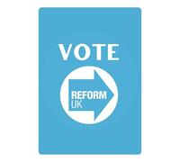Gift Insanity Political Reform Party Campaign Poster, VOTE REFORM MAIN IMAGE A5 size