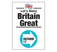 Gift Insanity Political Reform Party Campaign Poster, VOTE REFORM MAKE BRITAIN GREAT AGAIN A5 size