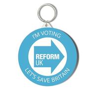 Gift Insanity REFORM PARTY - I'M VOTING REFORM - LET'S SAVE BRITAIN - 45mm Short Chain Mirror Keyring