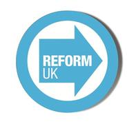 Gift Insanity - Reform Party Logo Stickers - 10 x 56mm (2.2 inches) - Blue, Glossy Vinyl, Waterproof, Outdoor Use