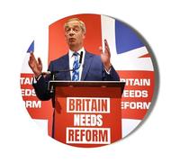 Gift Insanity - REFORM PARTY - NIGEL FARAGE - BRITAIN NEEDS REFORM - 45mm Medium Badge