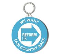 Gift Insanity REFORM PARTY - WE WANT OUR COUNTRY BACK - 45mm Short Chain Mirror Keyring