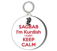 Gift Insanity SAGBAB I'M KURDISH AND CANNOT KEEP CALM 45mm Keyring