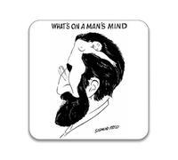 Gift Insanity Sigmund Freud Funny What's On A Man's Mind 55mm x 55mm SQUARE MAGNET