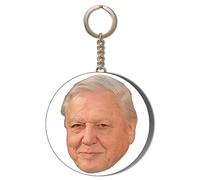 Gift Insanity SIR DAVID ATTENBOROUGH FACE 58mm LONG CHAIN KEYRING