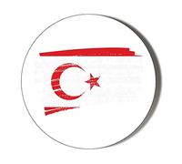 Gift Insanity Sketchy Flag Design NORTH CYPRUS Small 38mm Novelty Badge