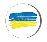 Gift Insanity Sketchy Flag Design UKRAINE Small 38mm Novelty Badge